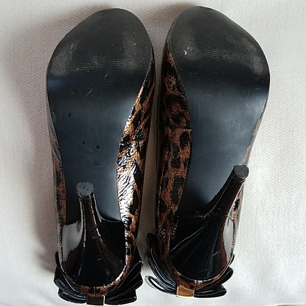 HP!💕Steve madden leopard print Heels w/Bow - Picture 7 of 8